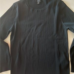 J.Crew Black Ribbed Top